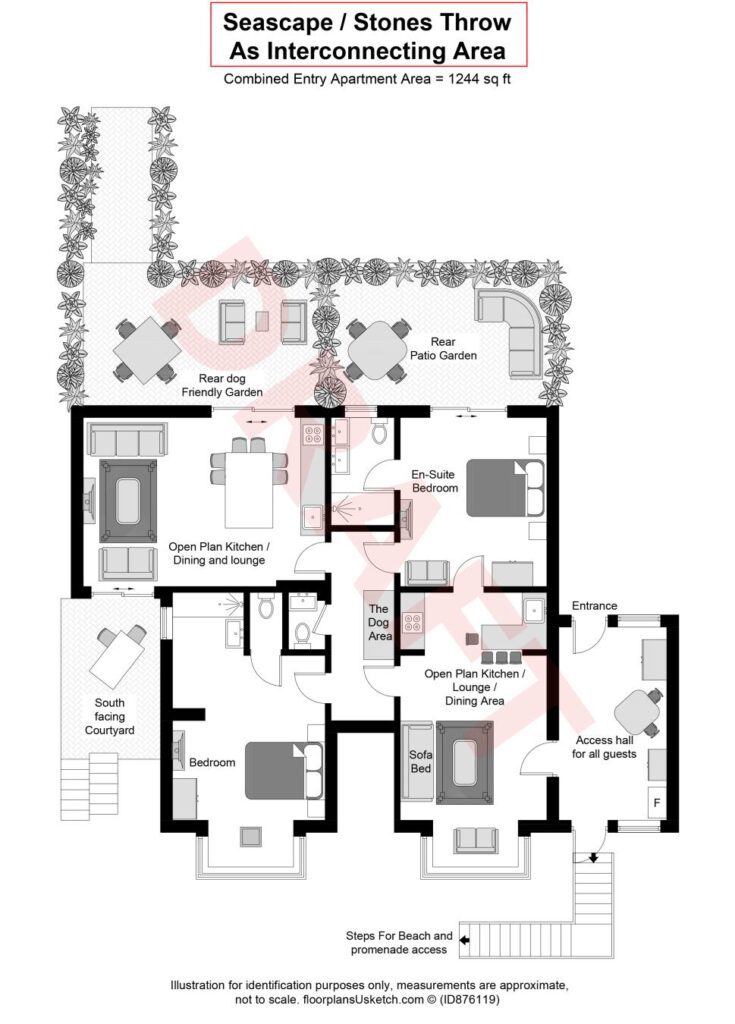 Floorplan Seascape / Stones Throw Luxury Apartment Kent