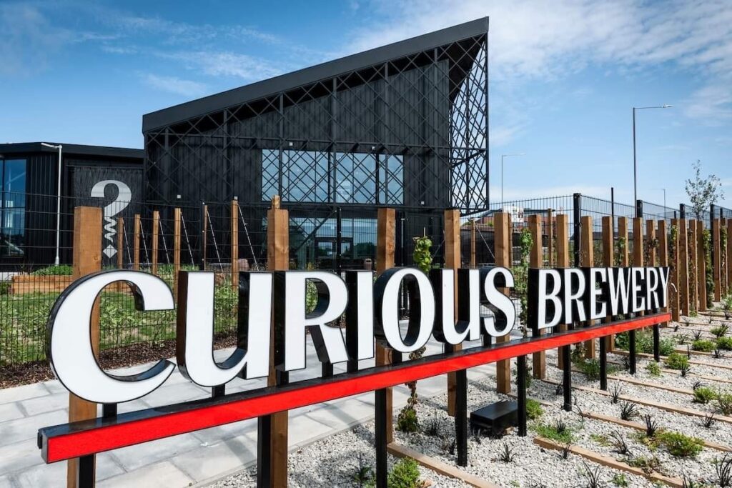 The Curious Brewery Signage Logo